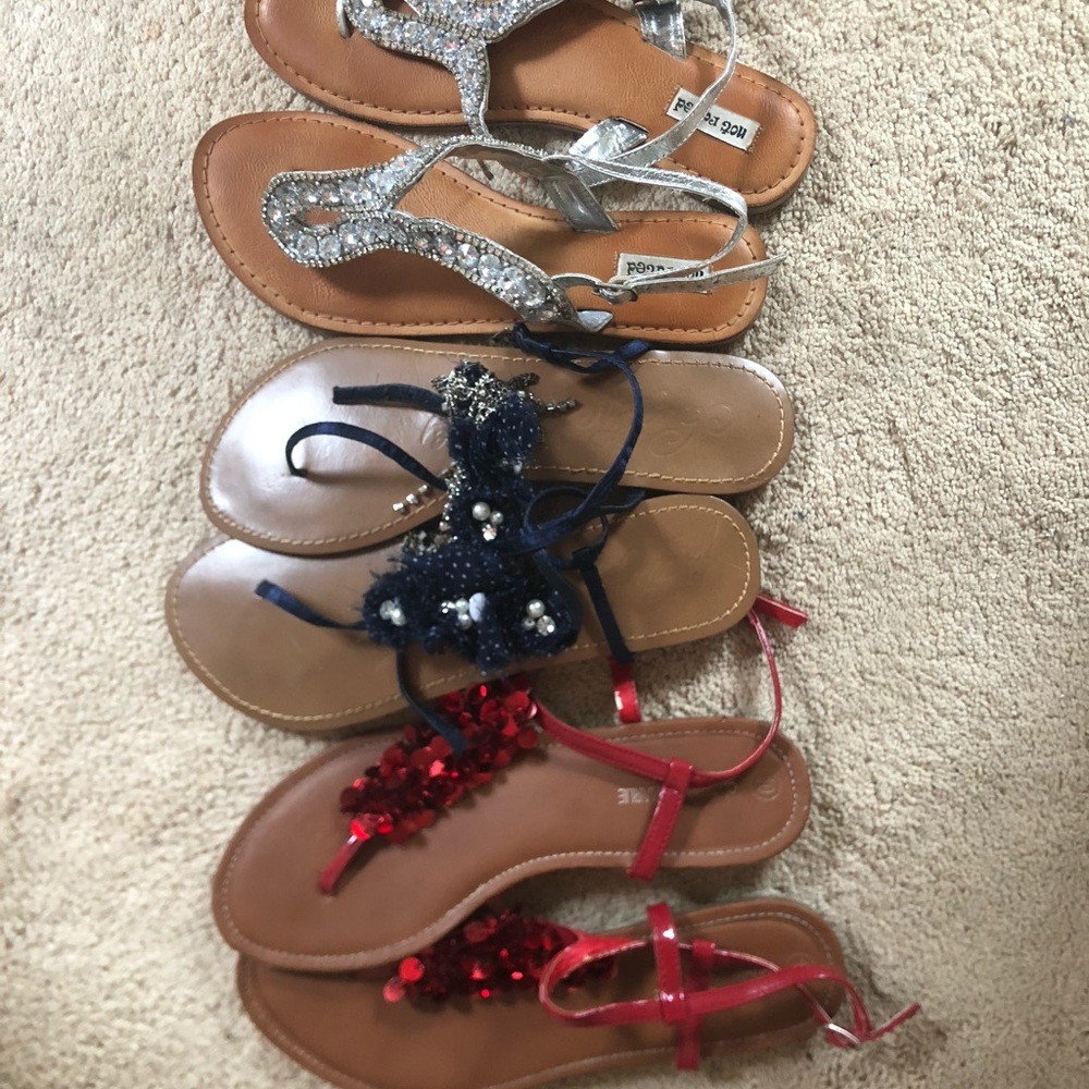 BUNDLE OF 3 SANDALS SIZE 10!!!!!!!!